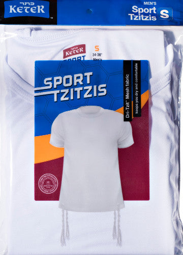 Keter Men's Sports Tzitzit - White