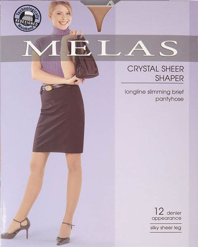 Melas Sheer Shaper 12 Denier Stockings - Jet Black AS611