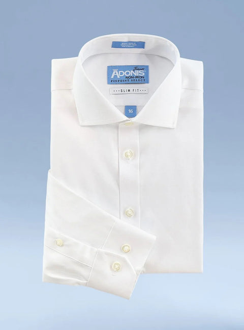 Adonis Pinpoint Non-Iron Cotton Boys Dress Shirt - French Cuff