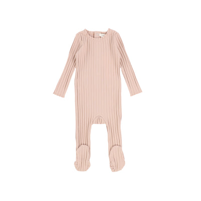 Lil Legs Wide Rib Footie - Baby Pink