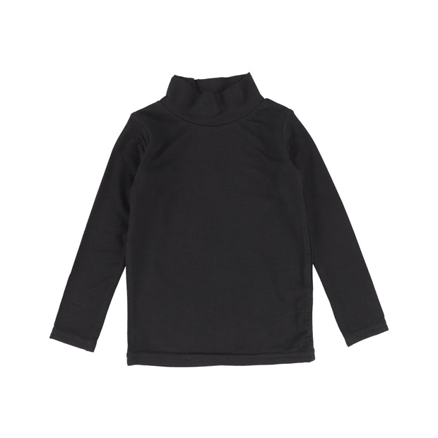 Lil Legs Bamboo Mock Neck - Black