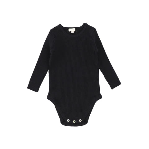 Lil Legs Knit Crewneck Onesie - Black