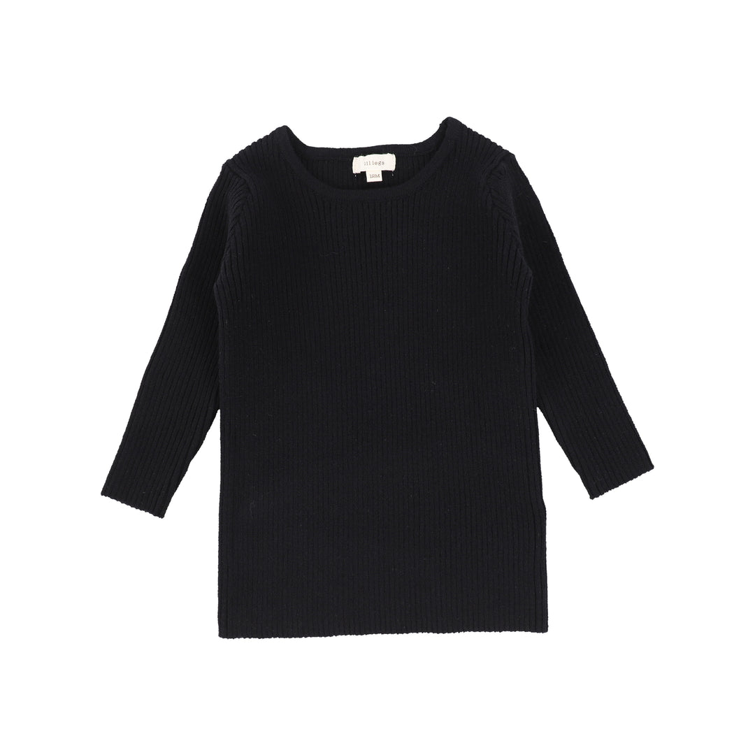 Lil legs Knit Crewneck - Black Lil legs Knit Crewneck - Black