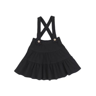 Lil Legs Suspenders Skirt - Black