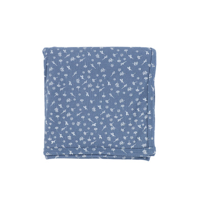 Analogie Floral Blanket - Marine/White