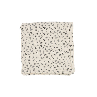 Analogie Floral Blanket - Natural/Black