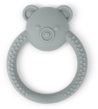 Adora Baby Bear Teether - Graphite