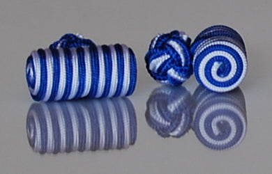 Blue & White Silk Barrels