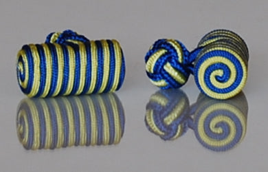 Blue & Yellow Silk Barrels