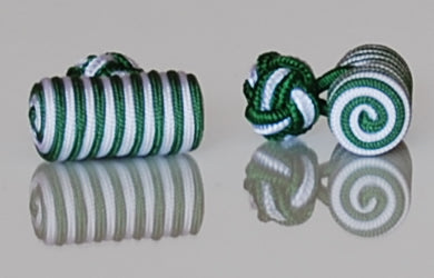 Green & White Silk Barrels