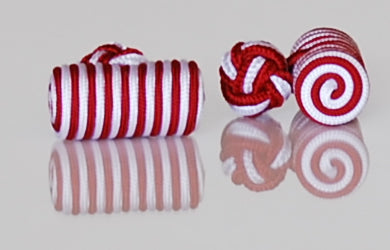 Red & White Silk Barrels