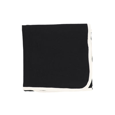 Lil Legs Ribbed Tab Blanket - Black