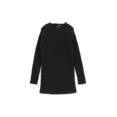 Analogie Long Sleeve Knit Sweater - Black