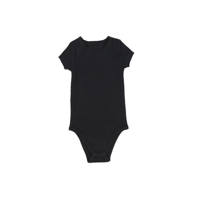 Lil Legs Short Sleeve Rib Onesie - Black