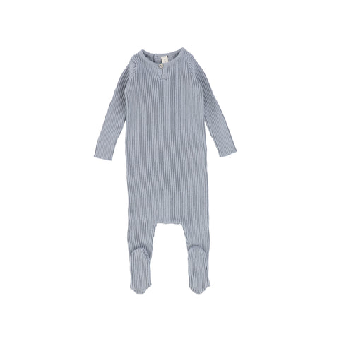 Lillette Knit Footie - Blue