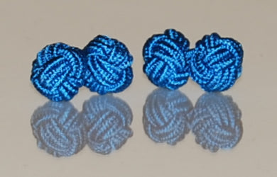 Blue Silk Knot Cufflinks