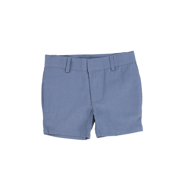 Lil Legs Boys Flat Cotton Dress Shorts - Blue