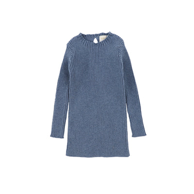 Analogie Long Sleeve Knit Sweater - Blue