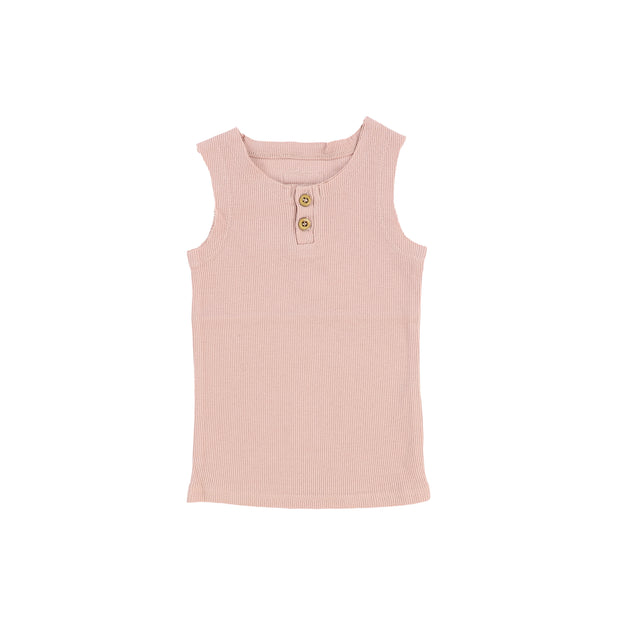 Lil Legs Ribbed Tank - Blush