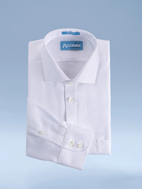 Adonis Brilliant Twill Non-Iron Cotton Men's Dress Shirt - Long Sleeve