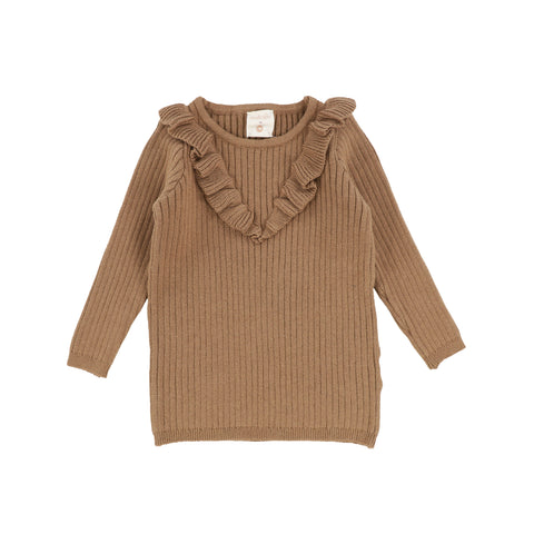 Analogie Ruffle Sweater - Cinnamon