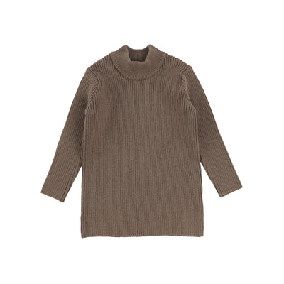 Lil Legs Knit Mock Neck Top - Cocoa