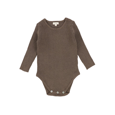 Lil Legs Knit Crewneck Onesie - Cocoa