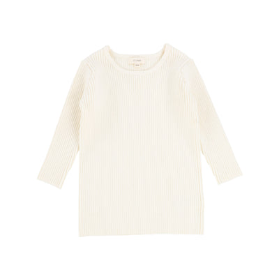 Lil Legs Knit Crewneck Long Sleeve Sweater - Cream