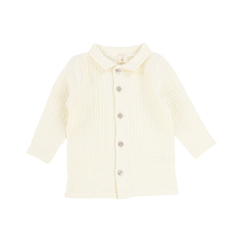 Analogie Muslin Button Down Shirt - Cream