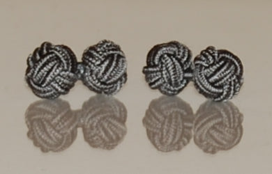 Charcoal Silk Knot Cufflinks