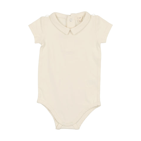 Lil Legs Collar Onesie - Cream Collar