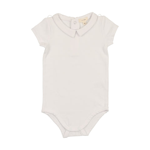 Lil Legs Collar Onesie - Pure White Collar