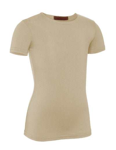 PB&J Girls Cotton Short Sleeve Shell - Beige