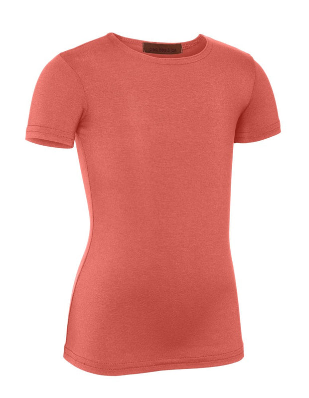 PB&J Girls Cotton Short Sleeve Shell - Coral