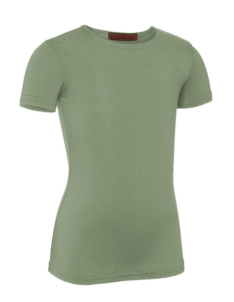 PB&J Girls Cotton Short Sleeve Shell - Sage