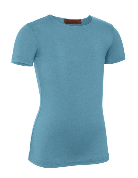 PB&J Girls Cotton Short Sleeve Shell - Turquoise
