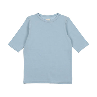Analogie Cotton T-Shirt Three Quarter Sleeve - Light Blue
