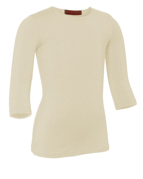 PB&J Girls Cotton 3/4 Sleeve Shell - Cream