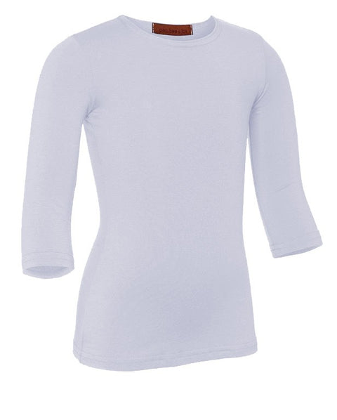 PB&J Girls Cotton 3/4 Sleeve Shell - Light Blue