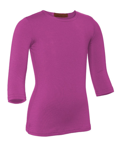 PB&J Girls Cotton 3/4 Sleeve Shell - Orchid