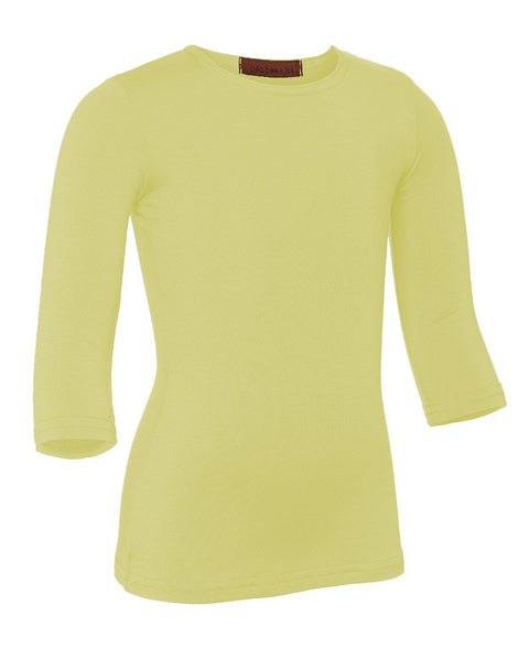 PB&J Girls Cotton 3/4 Sleeve Shell - Yellow