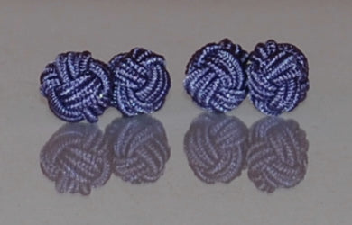 Dark Mauve Silk Knot Cufflinks