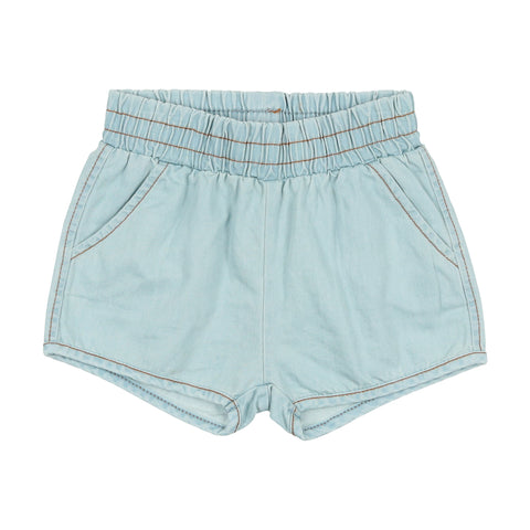 Lil Legs Denim Track Shorts - Chambray