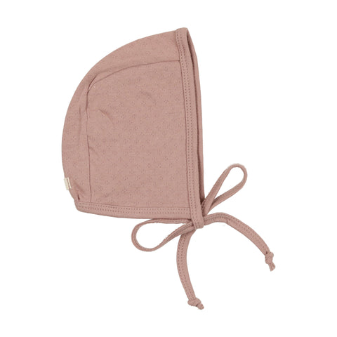 Lilette Dotted Pointelle Bonnet - Mauve