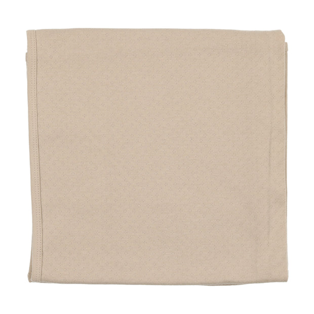 Lilette Dotted Pointelle Blanket - Sand