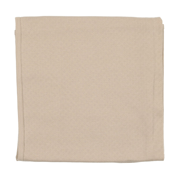 Lilette Dotted Pointelle Blanket - Sand