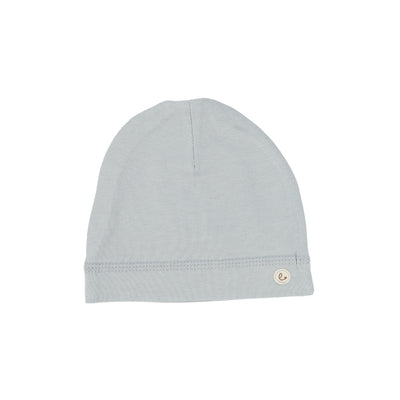 Lillette Brushed Cotton Wrapover Beanie - Dusty Blue
