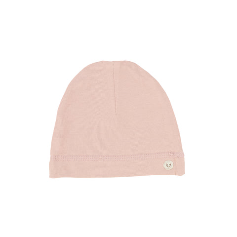 Lillette Brushed Cotton Wrapover Beanie - Dusty Pink