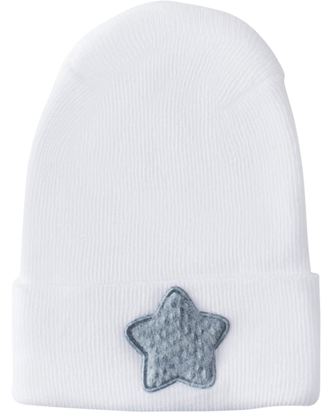 Adora Hospital Hat Baby Gift - Ice Blue Fuzzy Star