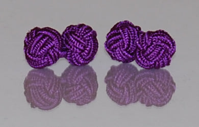 Purple Silk Knot Cufflinks